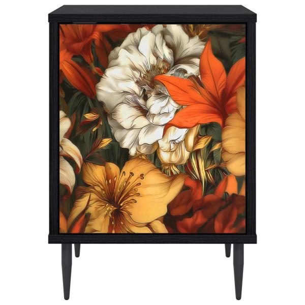 Nachttisch GENNEP Schwarz Eichen-Optik 36 x 33 x 51 cm