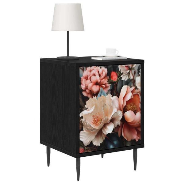 Nachttisch BORNE 2 stk. Schwarz Eichen-Optik 36 x 33 x 51 cm