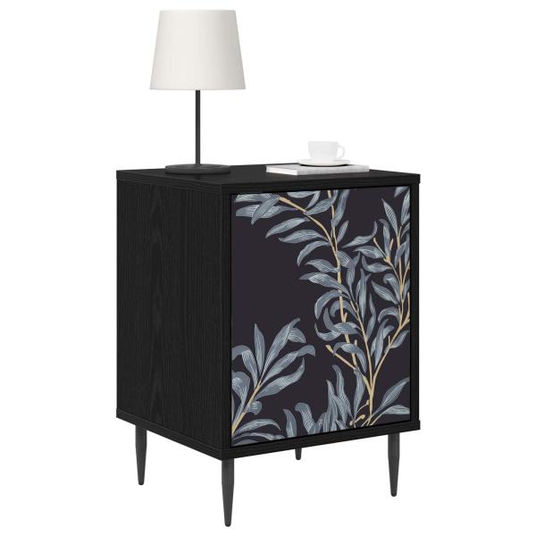 Nachttisch DOKKUM 2 stk. Schwarz Eichen-Optik 36 x 33 x 51 cm