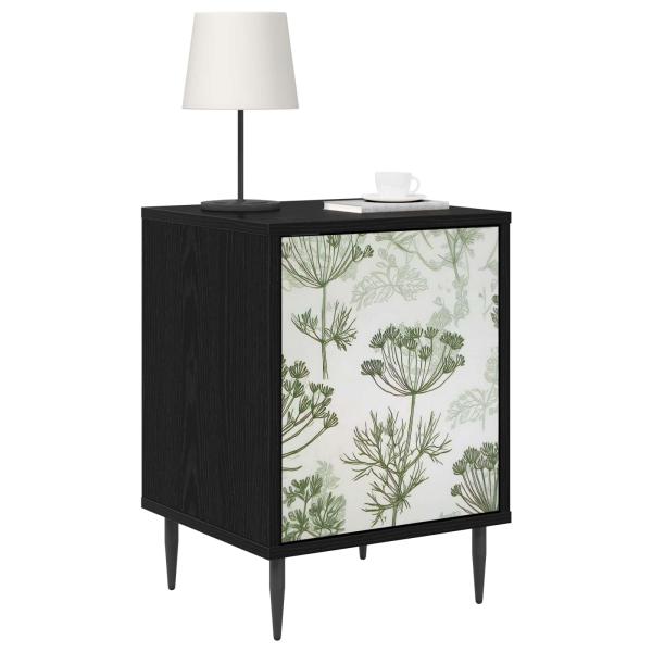 Nachttisch GOTHA 2 stk. Schwarz Eichen-Optik 36 x 33 x 51 cm