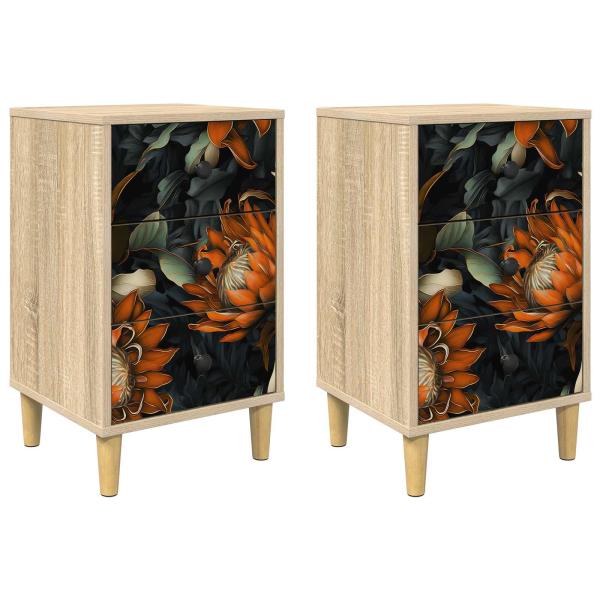 Nachttisch LOCHEM 2 stk. Sonoma-Eiche 36 x 33 x 60 cm