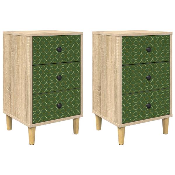 Nachttisch GELEEN 2 stk. Sonoma-Eiche 36 x 33 x 60 cm
