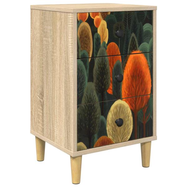 Nachttisch ZAANDAM Sonoma-Eiche 36 x 33 x 60 cm Holzwerkstoff