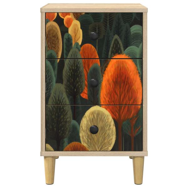 Nachttisch ZAANDAM Sonoma-Eiche 36 x 33 x 60 cm Holzwerkstoff