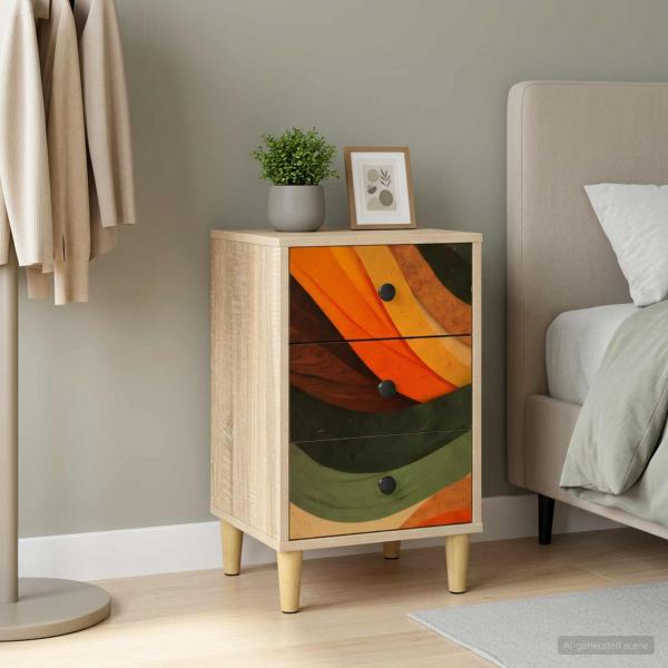 ARDEBO.de - Nachttisch BONN Sonoma-Eiche 36 x 33 x 60 cm Holzwerkstoff