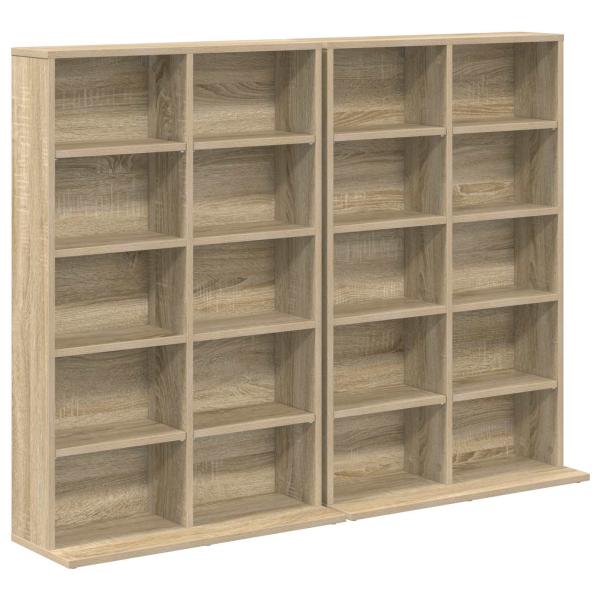 CD Regal 2 Stk. Sonoma-Eiche 65 x 23,5 x 97,5 cm Holzwerkstoff