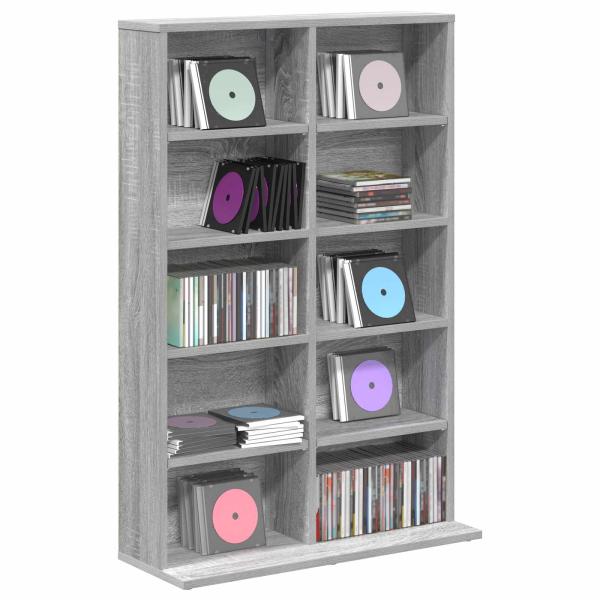 CD Regal Sonoma-Grau 65 x 23,5 x 97,5 cm Holzwerkstoff