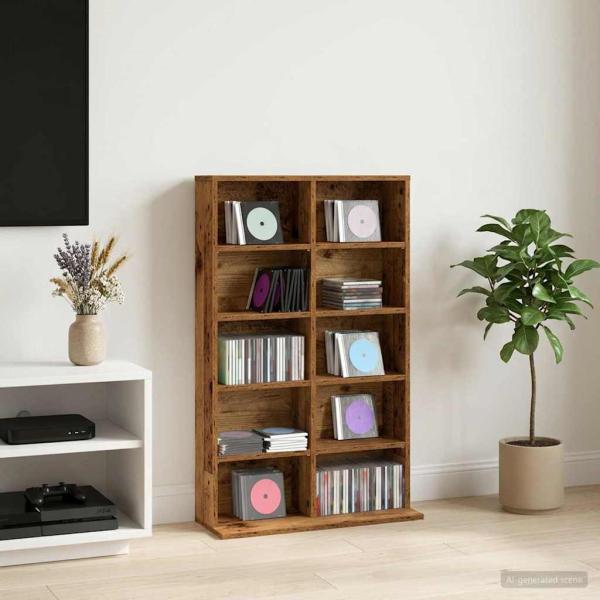 ARDEBO.de - CD Regal Altholz 65 x 23,5 x 97,5 cm Holzwerkstoff