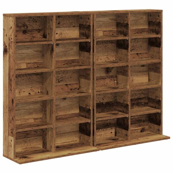 CD Regal 2 Stk. Altholz 65 x 23,5 x 97,5 cm Holzwerkstoff