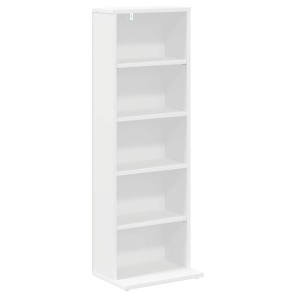 CD Regal Weiß 33 x 23,5 x 97,5 cm Holzwerkstoff