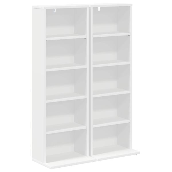 CD Regal 2 Stk. Weiß 33 x 23,5 x 97,5 cm Holzwerkstoff