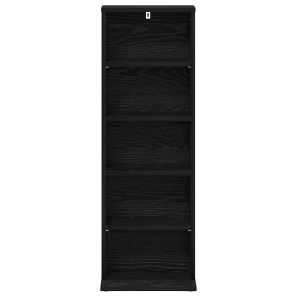CD Regal Schwarze Eiche 33 x 23,5 x 97,5 cm Holzwerkstoff