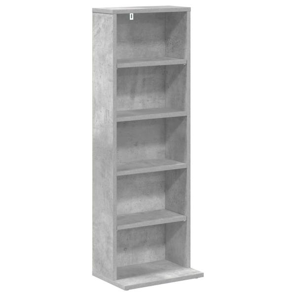 CD Regal Betongrau 33 x 23,5 x 97,5 cm Holzwerkstoff