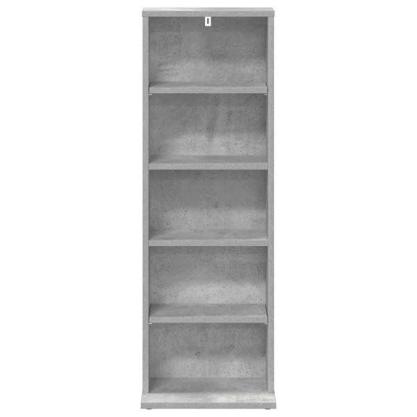 CD Regal Betongrau 33 x 23,5 x 97,5 cm Holzwerkstoff