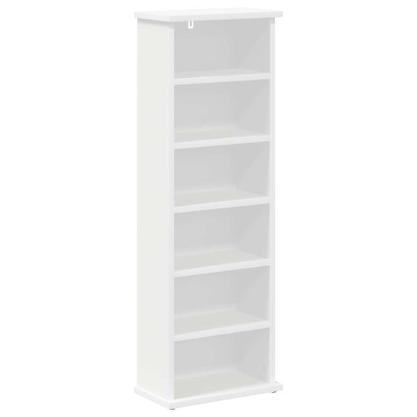 CD Regal Weiß 60 x 17 x 92 cm Holzwerkstoff