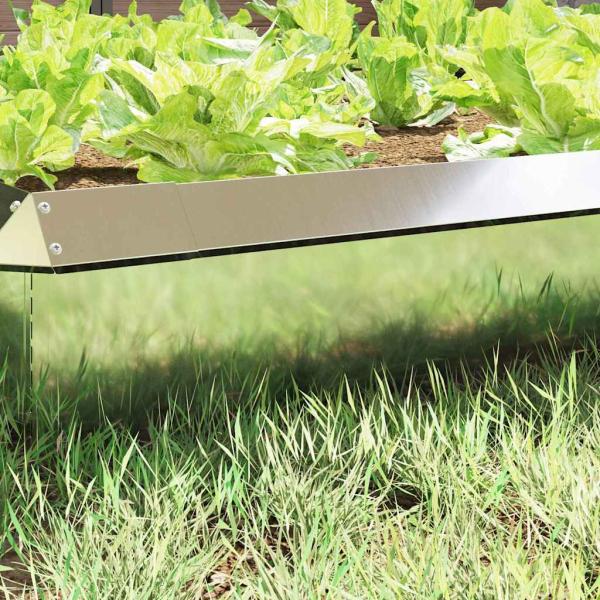Schneckenzaun 16 stk. 100 x 3,5 x 25 cm Verzinkter Stahl Silber