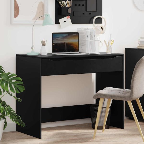 ARDEBO.de - Schreibtisch Schwarz 100 x 50 x 78 cm Holzwerkstoff