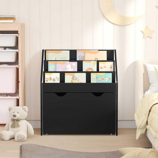 Kinderregal Schwarz 60 x 29,5 x 69 cm Holzwerkstoff