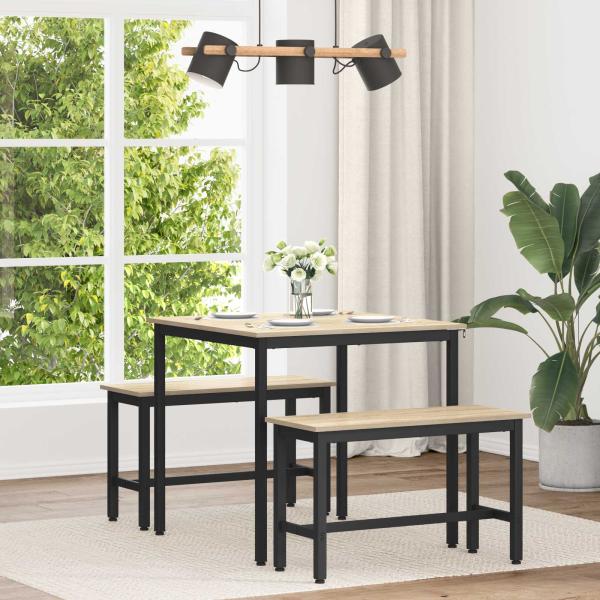 ARDEBO.de - Esstische 80 x 80 x 75 cm Holzwerkstoff Sonoma-Eiche