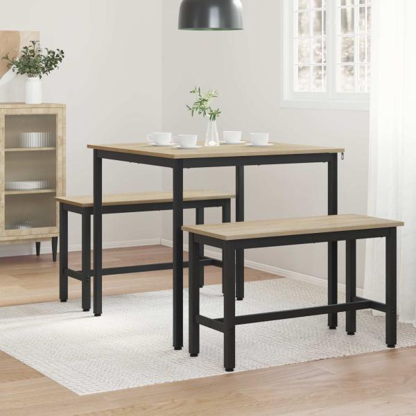 Esstische 80 x 80 x 75 cm Holzwerkstoff Sonoma-Eiche