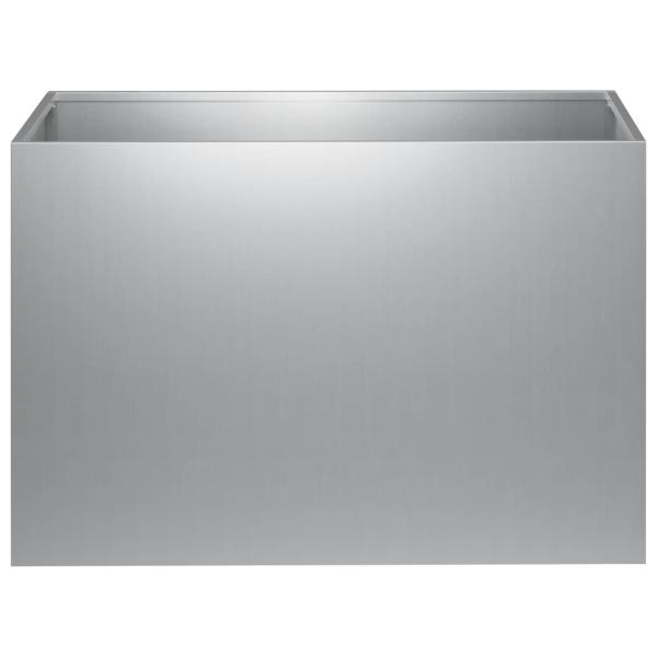 Garten-Pflanzgefäß Silber 50 x 40 x 40 cm Verzinkter Stahl