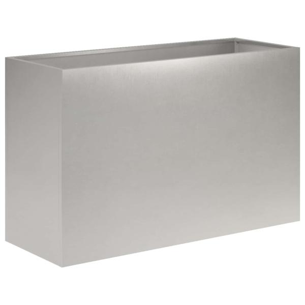 Garten-Pflanzgefäß 2 stk. Silber 80 x 40 x 50 cm Edelstahl