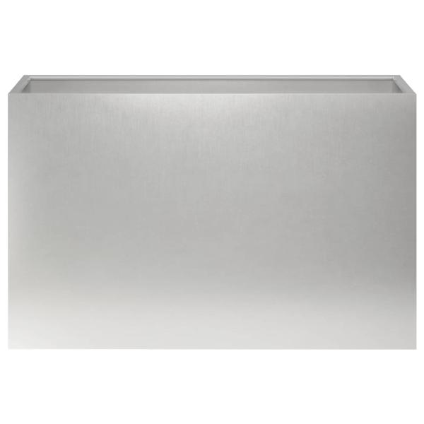 Garten-Pflanzgefäß 2 stk. Silber 80 x 40 x 50 cm Edelstahl