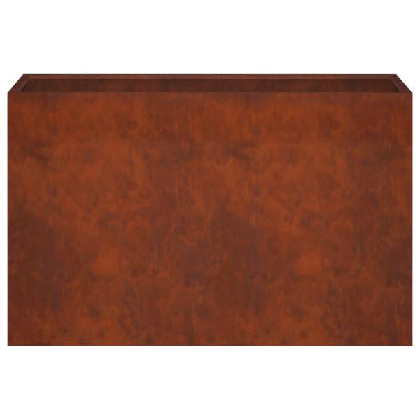 Garten-Pflanzgefäß Rostoptik 80 x 30 x 40 cm Wetterfeststahl