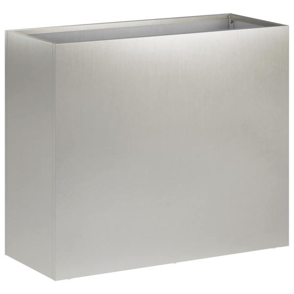 Garten-Pflanzgefäß Silber 50 x 20 x 40 cm Edelstahl