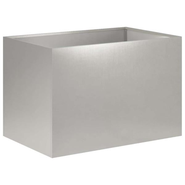 Garten-Pflanzgefäß 2 stk. Silber 50 x 40 x 40 cm Edelstahl