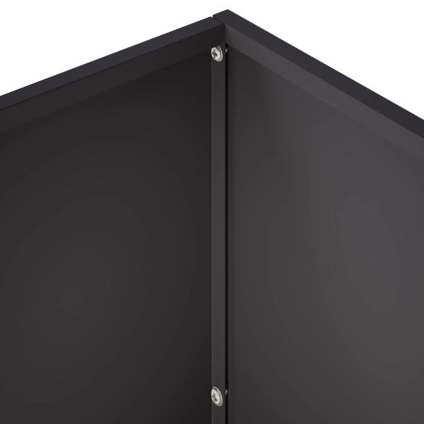 Garten-Pflanzgefäß Schwarz 60 x 30 x 40 cm Kaltgewalzter Stahl