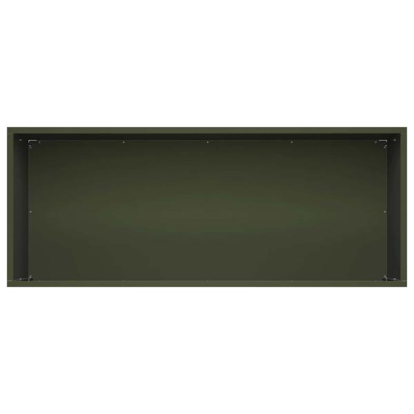 Garten-Pflanzgefäß Olivgrün 80 x 40 x 40 cm Kaltgewalzter Stahl