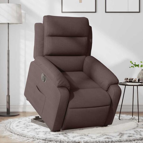 ARDEBO.de - Relaxsessel mit Aufstehhilfe Elektrisch Dunkelbraun Stoff