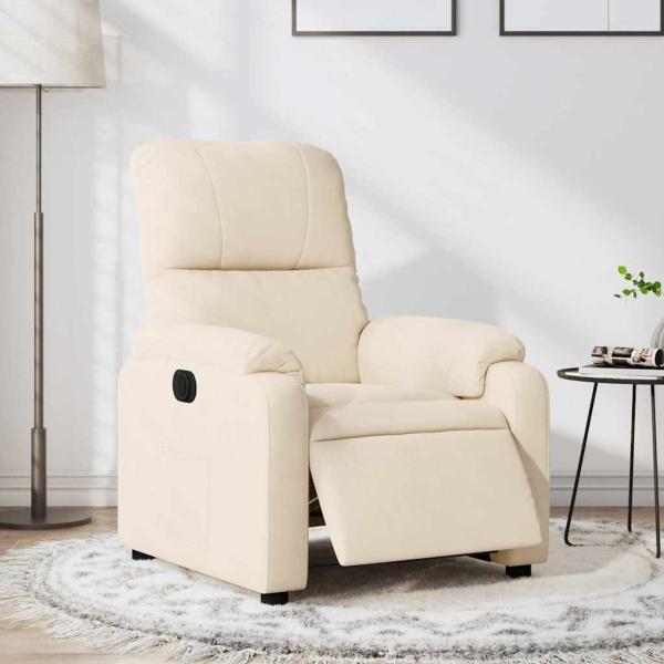 ARDEBO.de - Relaxsessel Elektrisch Beige Mikrofasergewebe