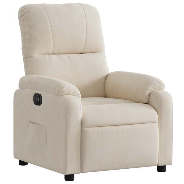 Relaxsessel Elektrisch Beige Mikrofasergewebe