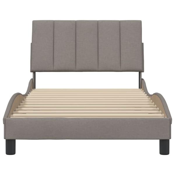 Bettgestell ohne Matratze "Hanko" Taupe 100x200 cm Stoff