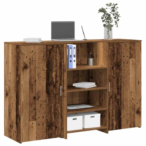 ARDEBO.de - Empfangstheke Altholz-Optik 155x50x103,5 cm Holzwerkstoff