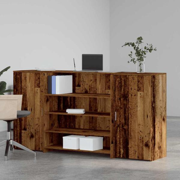 Empfangstheke Altholz-Optik 200x50x103,5 cm Holzwerkstoff