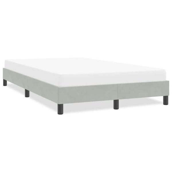 ARDEBO.de - Bettgestell ohne Matratze Hellgrau 120x220 cm Samt