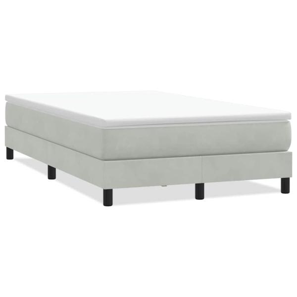 Boxspringbett ohne Matratze Hellgrau 120x220 cm Samt