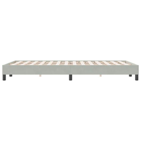 Boxspringbett ohne Matratze Hellgrau 120x220 cm Samt