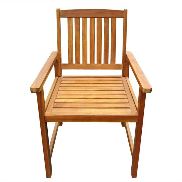 Gartenst?hle 2 Stk. Massivholz Akazie Braun