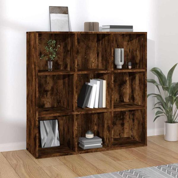 ARDEBO.de - Bücherschrank Räuchereiche 98x29x97,5 cm