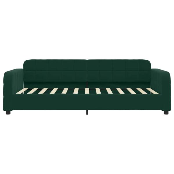 Tagesbett Ausziehbar mit Schubladen Dunkelgrün 80x200 cm Samt