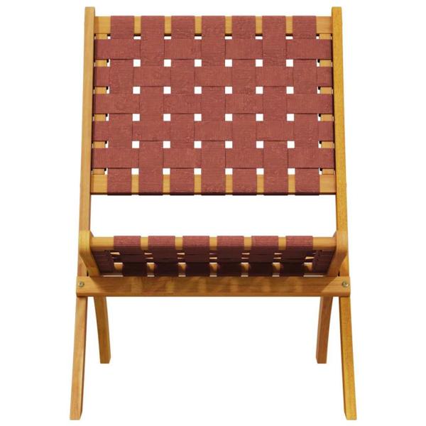 Klappst?hle, 2 St?ck mit Tisch, rotes Massivholz