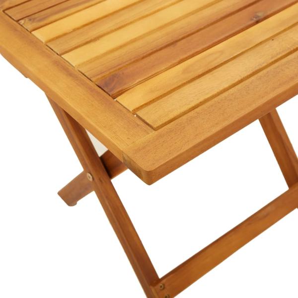 Klappst?hle, 2 St?ck mit Tisch, rotes Massivholz