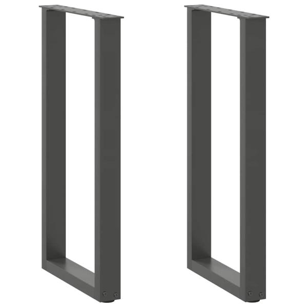 ARDEBO.de - Konsolentischbeine U-Form 2 Stk. Anthrazit 28x(72-73) cm Stahl