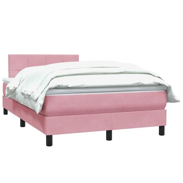 Boxspringbett mit Matratze Rosa 120x220 cm Samt