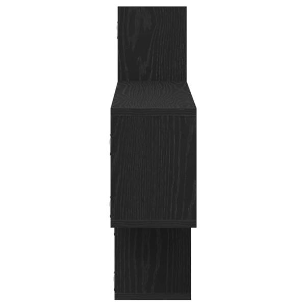 Wandregal Schwarz Eichen-Optik 167,5x18x68 cm Holzwerkstoff