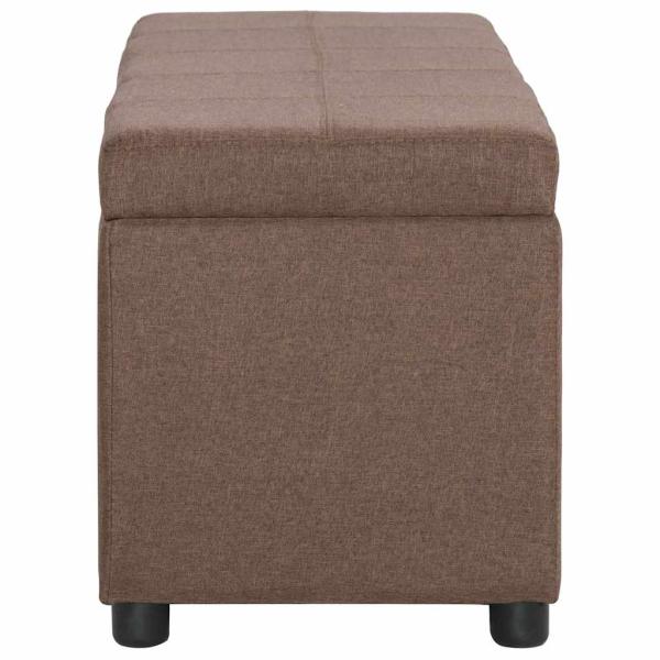 Bank mit Staufach 116 cm Braun Polyester